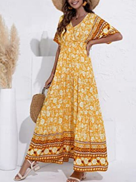 Women's Maxi Dress A Line Dress Vacation Casual Boho