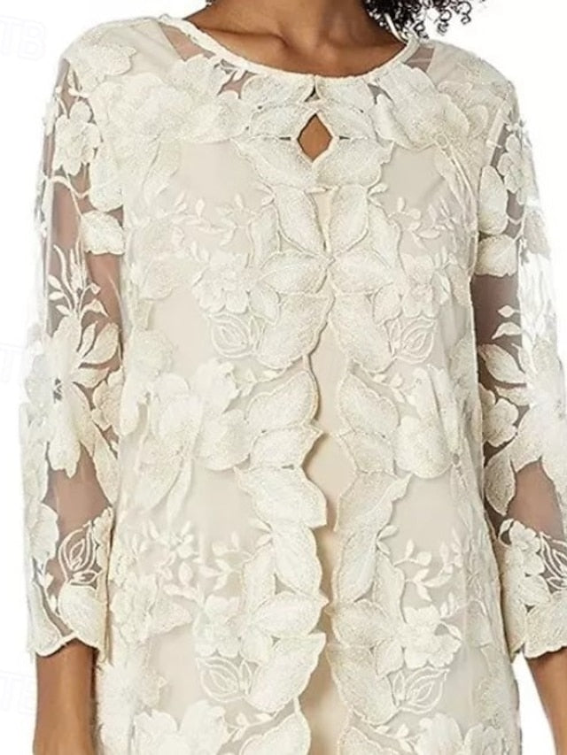 Two Dress Column Sheath the Piece / Bride of Elegant Mother FashionChic