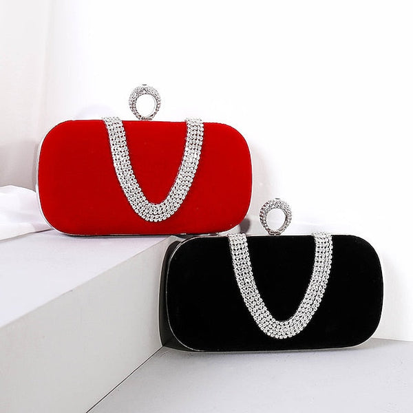 Bags Bag Women's Wristlet Velvet Evening Clutch FashionChic