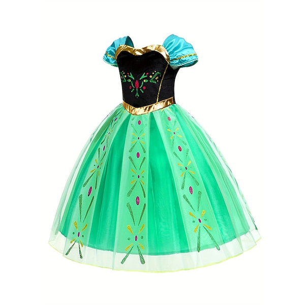 Party Theme Girl Flower Fairytale Frozen Dress Princess Anna FashionChic