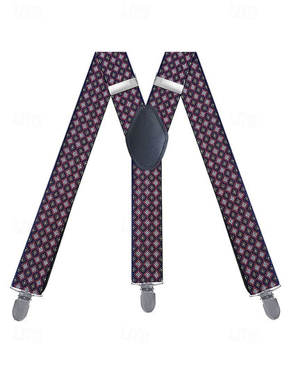 – Clip-On Pattern Men's Suspenders Classic Argyle FashionChic