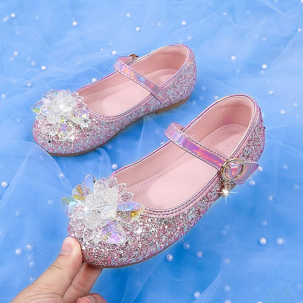 Princess PU Leather Shoes Girls' Walking Portable Flats FashionChic