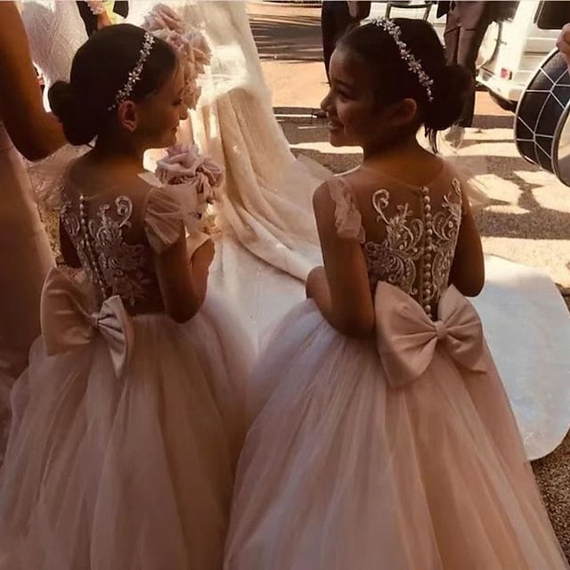 Dress Party Girl Flower First Communion Girls' FashionChic