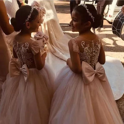 Dress Party Girl Flower First Communion Girls' FashionChic