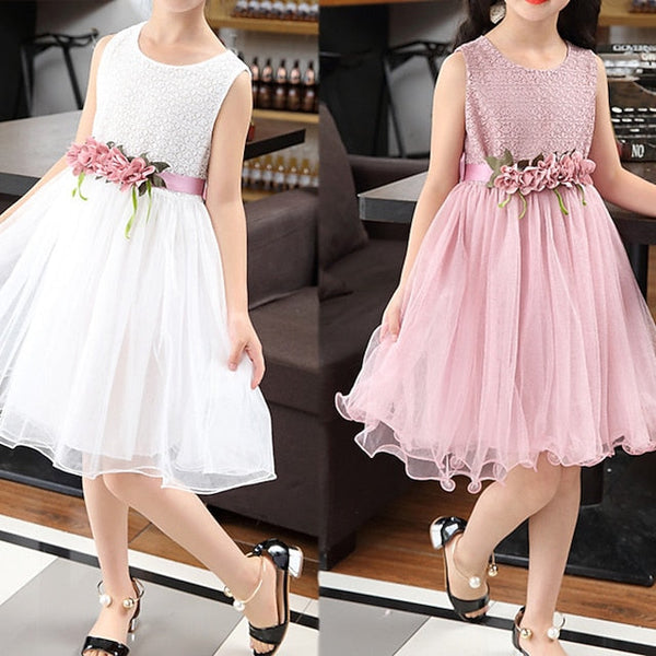 Girls' Flower Girl Party Dress Performance FashionChic