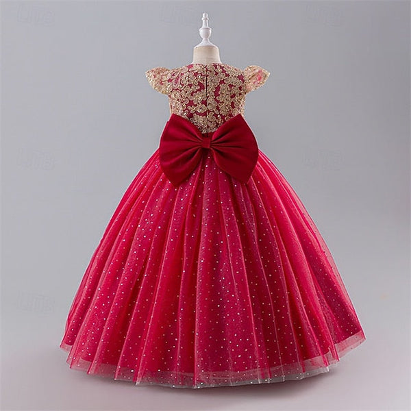 Kids Girl Dress Color Block Girls' Party Flower FashionChic