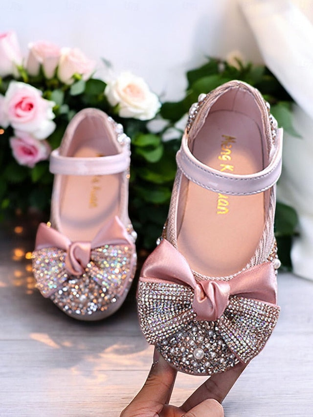 Jane – Girls' Mary Shoes Bow Sparkly Glitter Rhinestone FashionChic