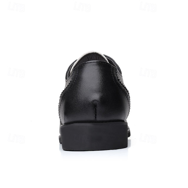 White Dress Brogue Black and with Oxford Shoes Men's FashionChic