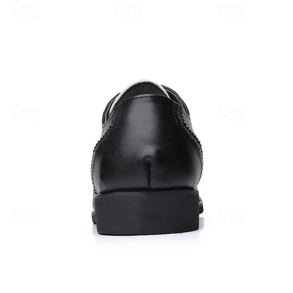 White Dress Brogue Black and with Oxford Shoes Men's FashionChic