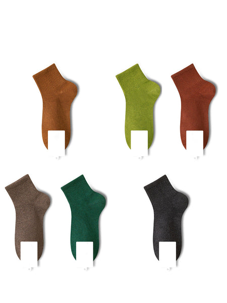 6 Pairs Women Casual Solid 100%Cotton Socks FD056 JIEX