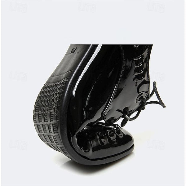 Shoes Dress Black Crocodile Faux Patent Leather - Men's FashionChic