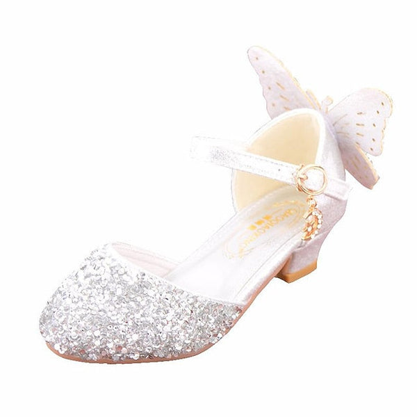 Ballet Sparkling – Girls' Butterfly-Embellished Flats FashionChic