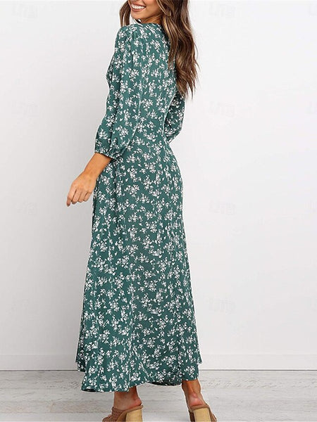 Women's Chiffon Dress Swing Dress Formal Dress Floral Print