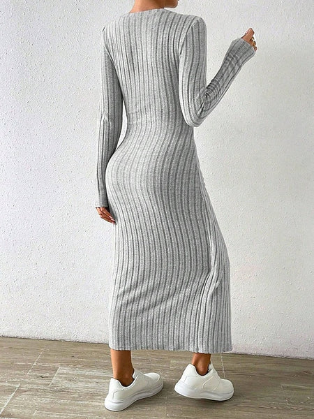 Women's Midi Dress Sweater Dress Sheath Dress Fashion