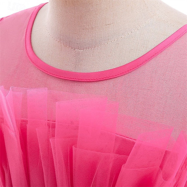 Solid Party Performance Sleeveless Dress Girls' Kids Color FashionChic