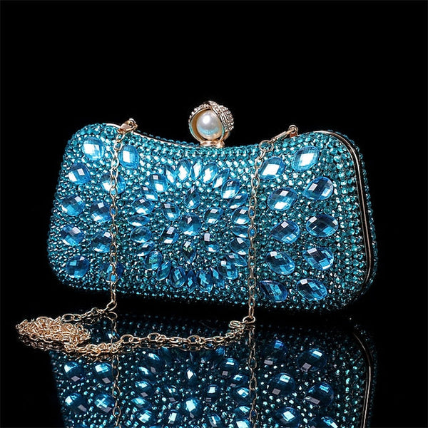 Multicolor Crystal Luxury Clutch – Women's Evening FashionChic