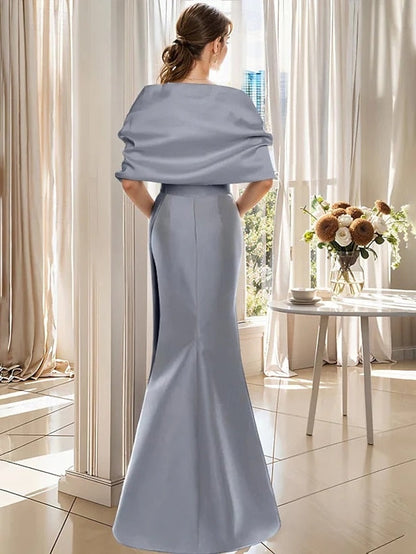 Black Evening Mermaid Gown / Elegant Formal Dress Trumpet FashionChic