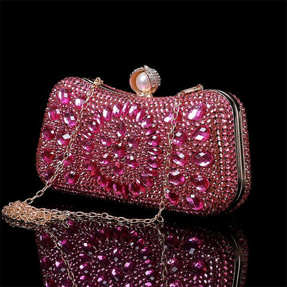 Multicolor Crystal Luxury Clutch – Women's Evening FashionChic