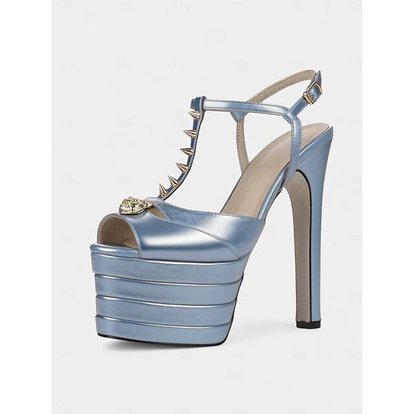 Silver and Women's Edgy Metallic Gold - High Platform Heels FashionChic
