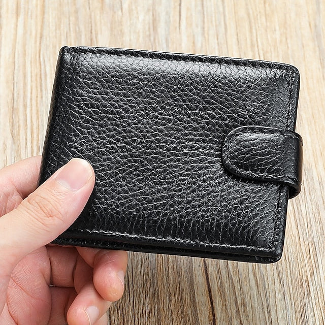 wallet card leather purse multi top cowhide layer Genuine coin FashionChic