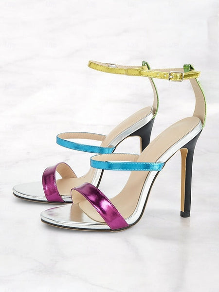 Vibrant Stiletto Multi-Color Heels Women's – Metallic FashionChic