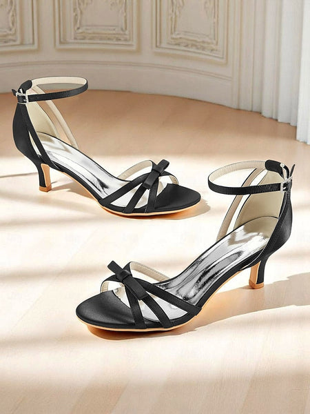 Women's Vintage Green Strappy 1950s Satin Kitten Heel FashionChic