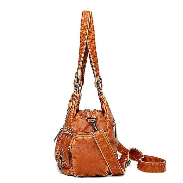 Bag Stylish - Vintage Shoulder Women's Brown Leather FashionChic
