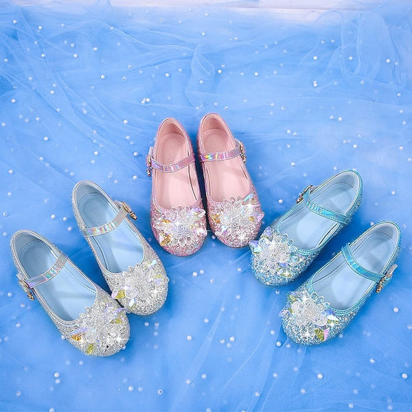 Princess PU Leather Shoes Girls' Walking Portable Flats FashionChic