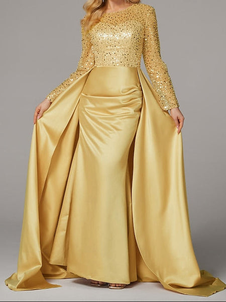 Masquerade Gown Dress Mermaid Carnival Floor Elegant Evening FashionChic