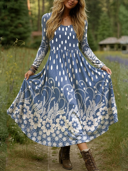 Women's Maxi Dress Fit And Flare Dress Vacation Casual Boho