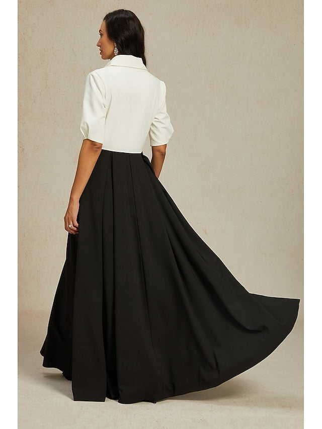 Dress of Collar Mother the Shirt Party A-Line Elegant Bride FashionChic