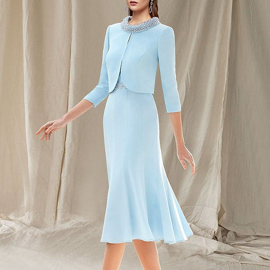 Mermaid Bride Piece Two Guest Church of Dress the Mother Wedding FashionChic