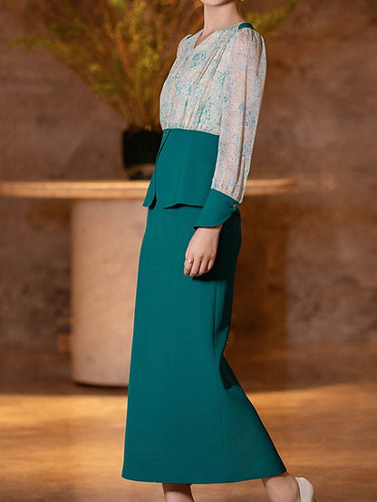 Dress Bride Elegant Sets Two Formal Piece Mother the of FashionChic