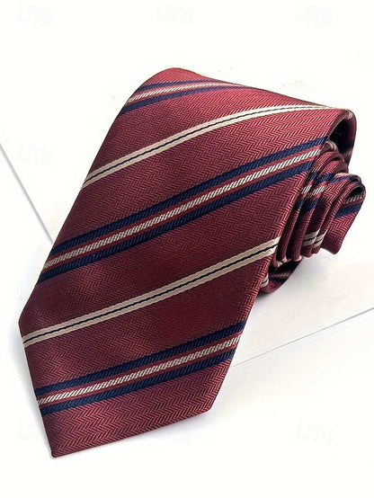 and Tie Paisley Silk Classic Men's Necktie Striped FashionChic