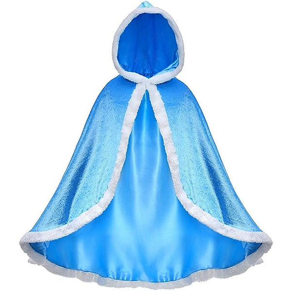 Dress Tulle Crown Princess Cape Set Cloak Hooded Elsa With FashionChic