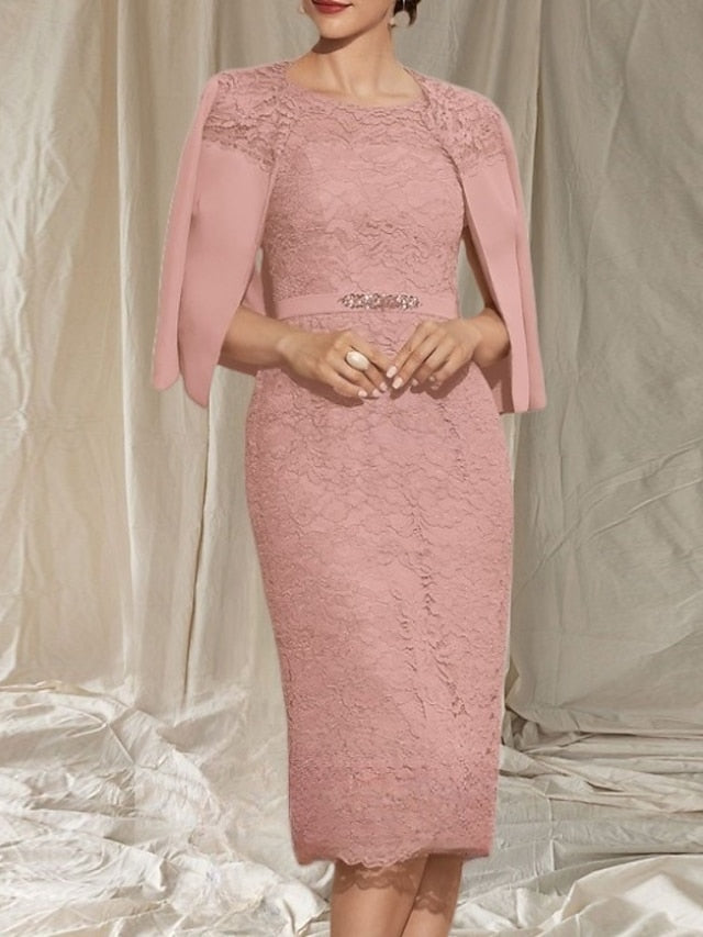 Sheath Column the Mother / Piece Bride of Dress Wedding Two FashionChic
