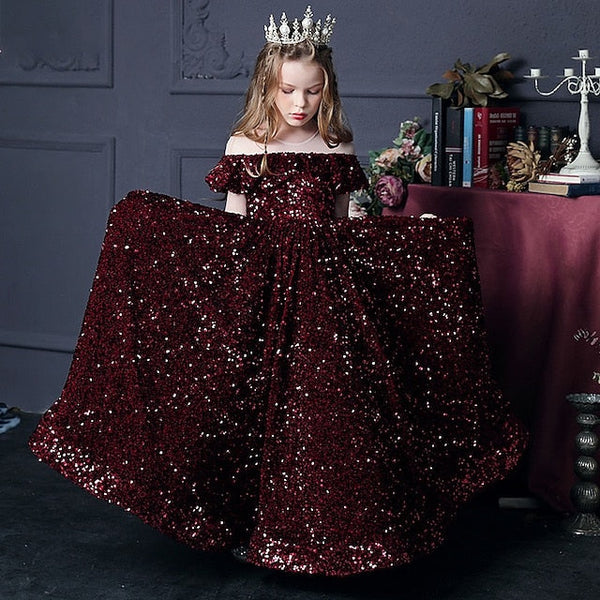 Girl Flower Gown Evening Party Girls' Dress FashionChic