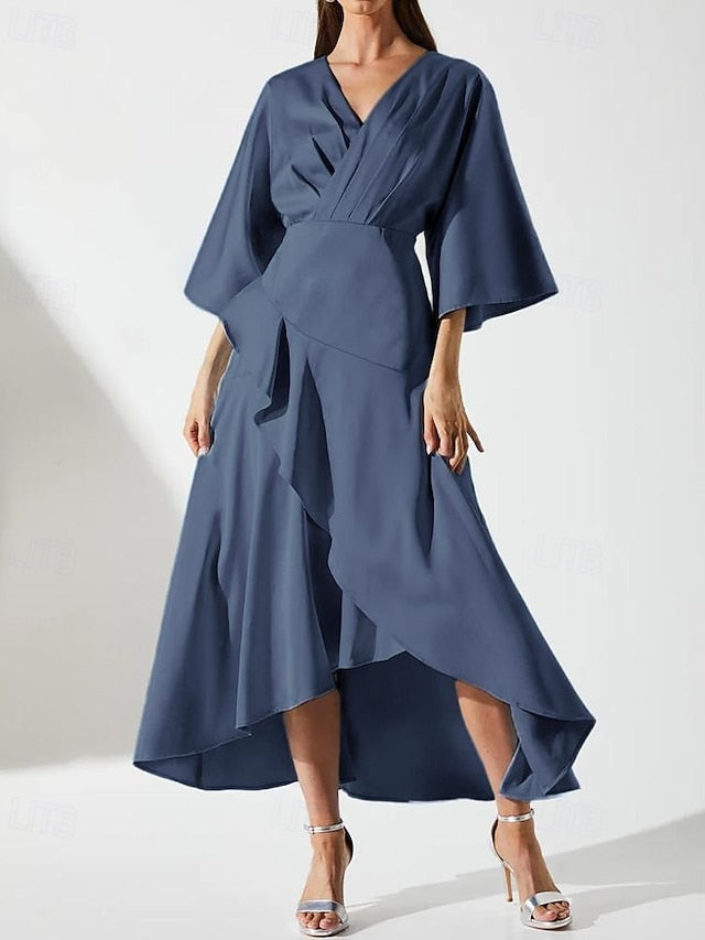 Dress Elegant Bride Luxurious the Mother of Simple SkyA-Line V FashionChic