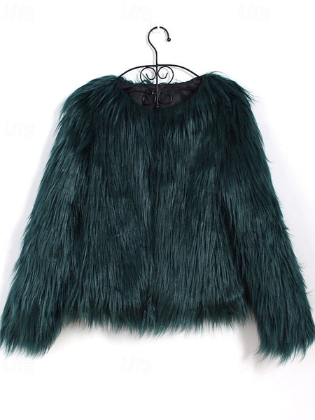 Comfortable Furs Faux Fur Warm Leathers Coat Women's FashionChic