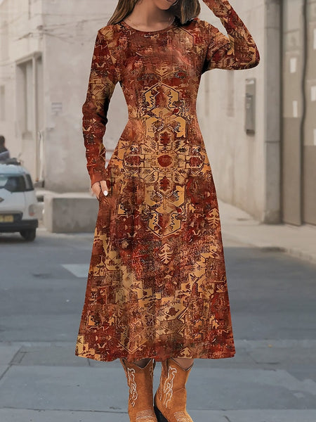 Women's Midi Dress Casual Dress Winter Dress Ethnic Dress