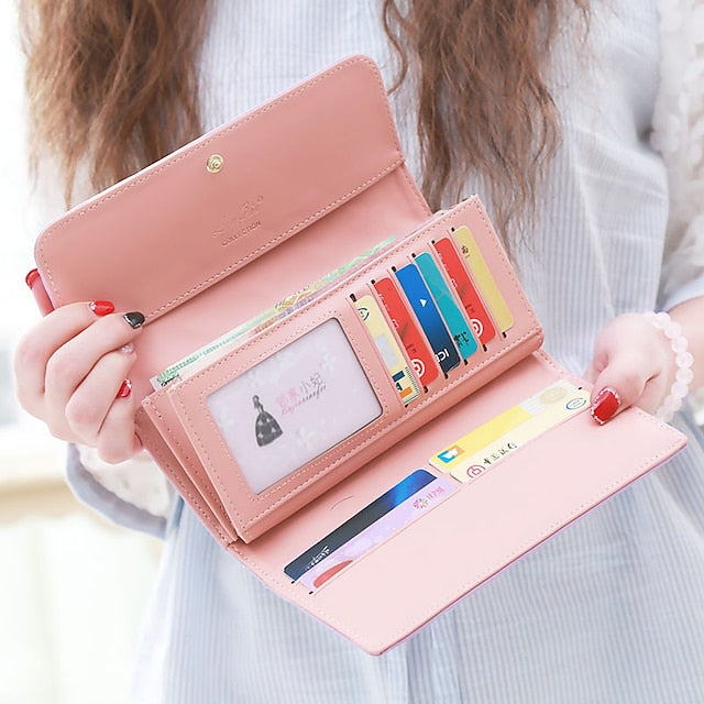 Gold Crown - Wallet Pink Emblem Women's with Quilted FashionChic