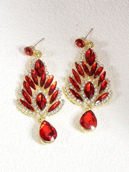 Crystal – Women's Earrings Drop Green Emerald FashionChic