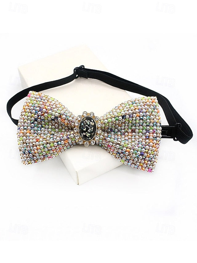 with Luxury Strap Men's – Tie Gemstone Adjustable Bow FashionChic