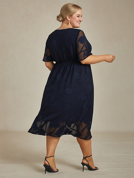 Women's Midi Dress Chiffon Dress A Line Dress Elegant