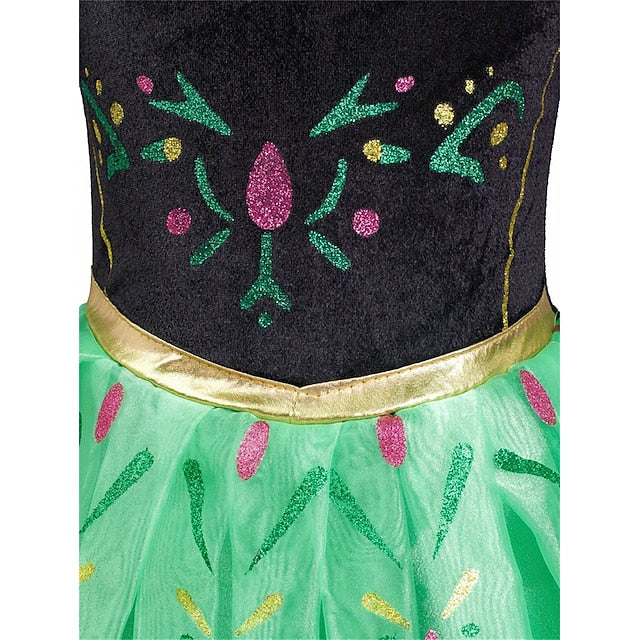 Party Theme Girl Flower Fairytale Frozen Dress Princess Anna FashionChic