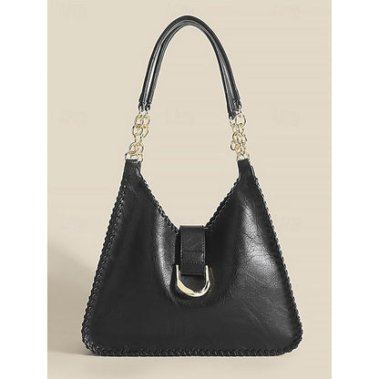 Hobo Bag with Chain – Leather Strap Vintage Women's Large FashionChic