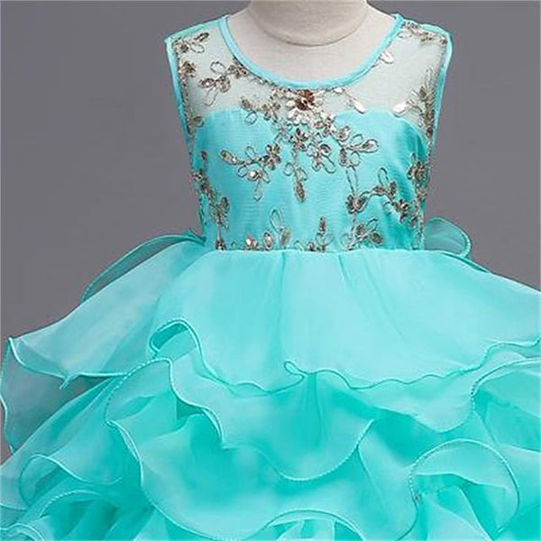Girls' Floral Summer Party Ruffle Kids 4-13 Dress Wedding FashionChic