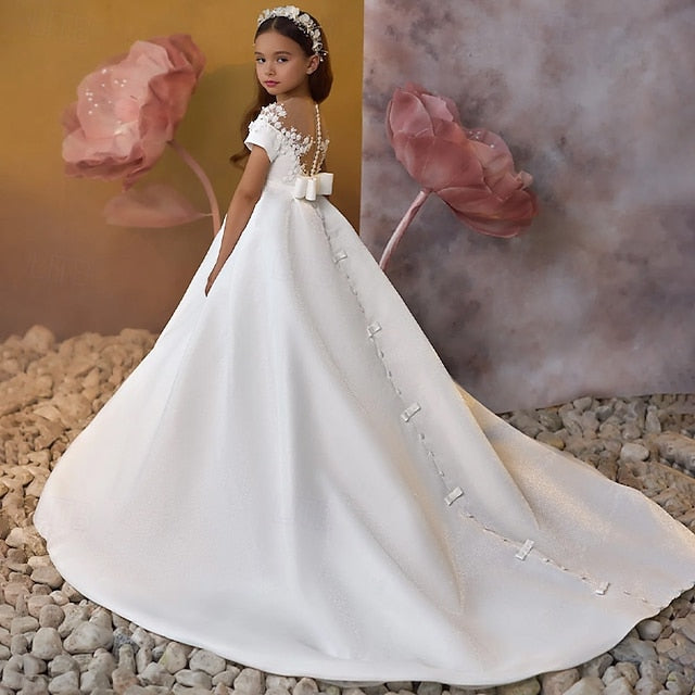 Girls' Communion Party Dress First Girl Flower FashionChic