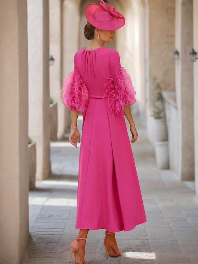 the of Guest A-Line Elegant Mother Bride Dress Wedding Jewel FashionChic