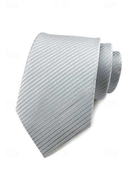 satin striped tie Men's FashionChic